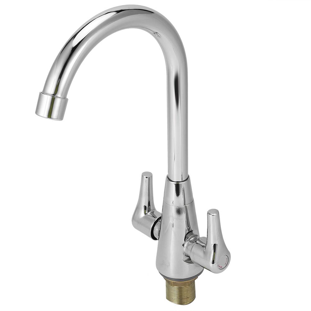 Медный кран с резьбой G1/2, выпуск горячей и холодной воды, вращение на 360 градусов для кухонной мойки для овощей