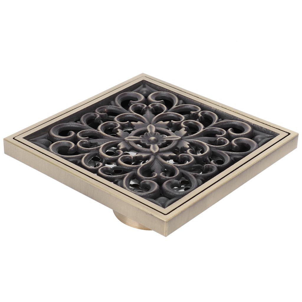 Комплект сливного отверстия в полу, антикварный дезодорирующий слив для душа, ванной комнаты, туалета, балкона, гаража 10x10 см