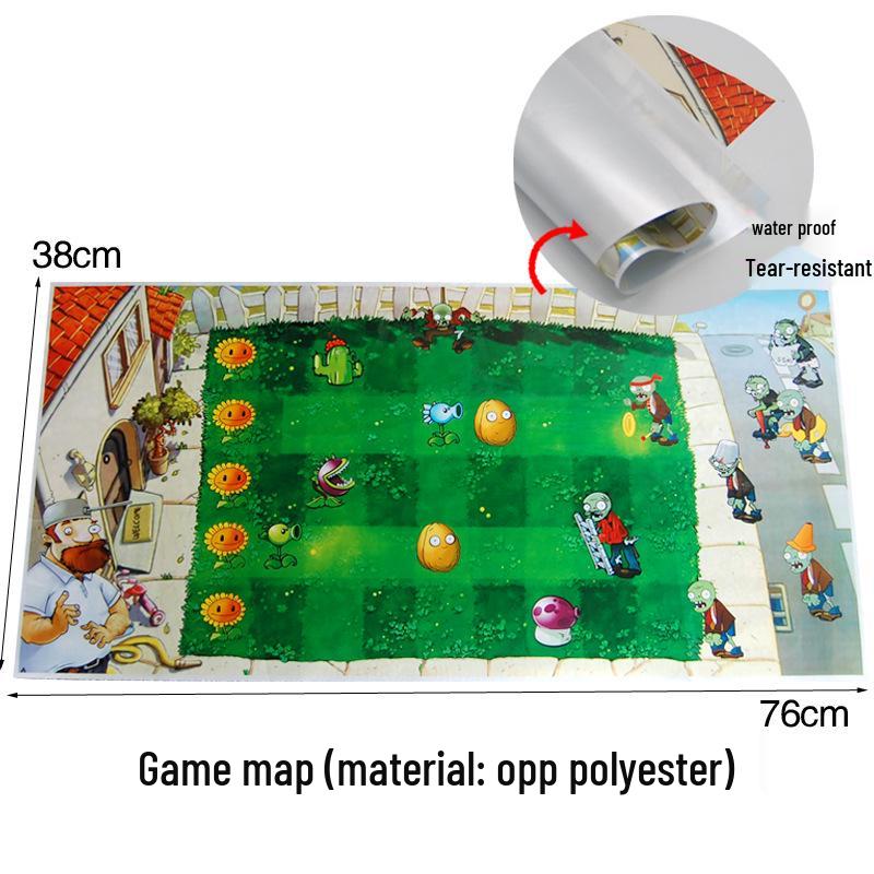 Plants vs Zombies 40x90см Большой водостойкий игровой коврик, устойчивый к разрывам