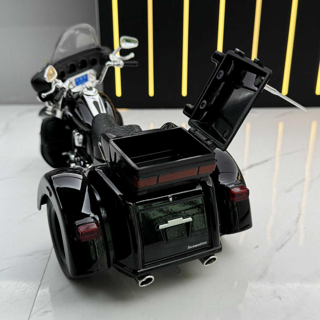 1:9 Tri Glide CVO 2021 Литой из сплава Модель мотоцикла Игрушечный транспортное средство Коллекция Звук и свет Внедорожный Автоцикл Игрушки Автомобиль