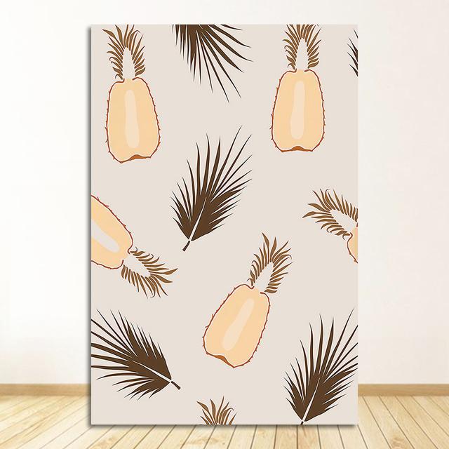 Peach Wall Art Canvas Painting Nordic Posters And Prints Wall Pictures For Living Room Decor Abstract Minimalism Girl Pineapple No Frame