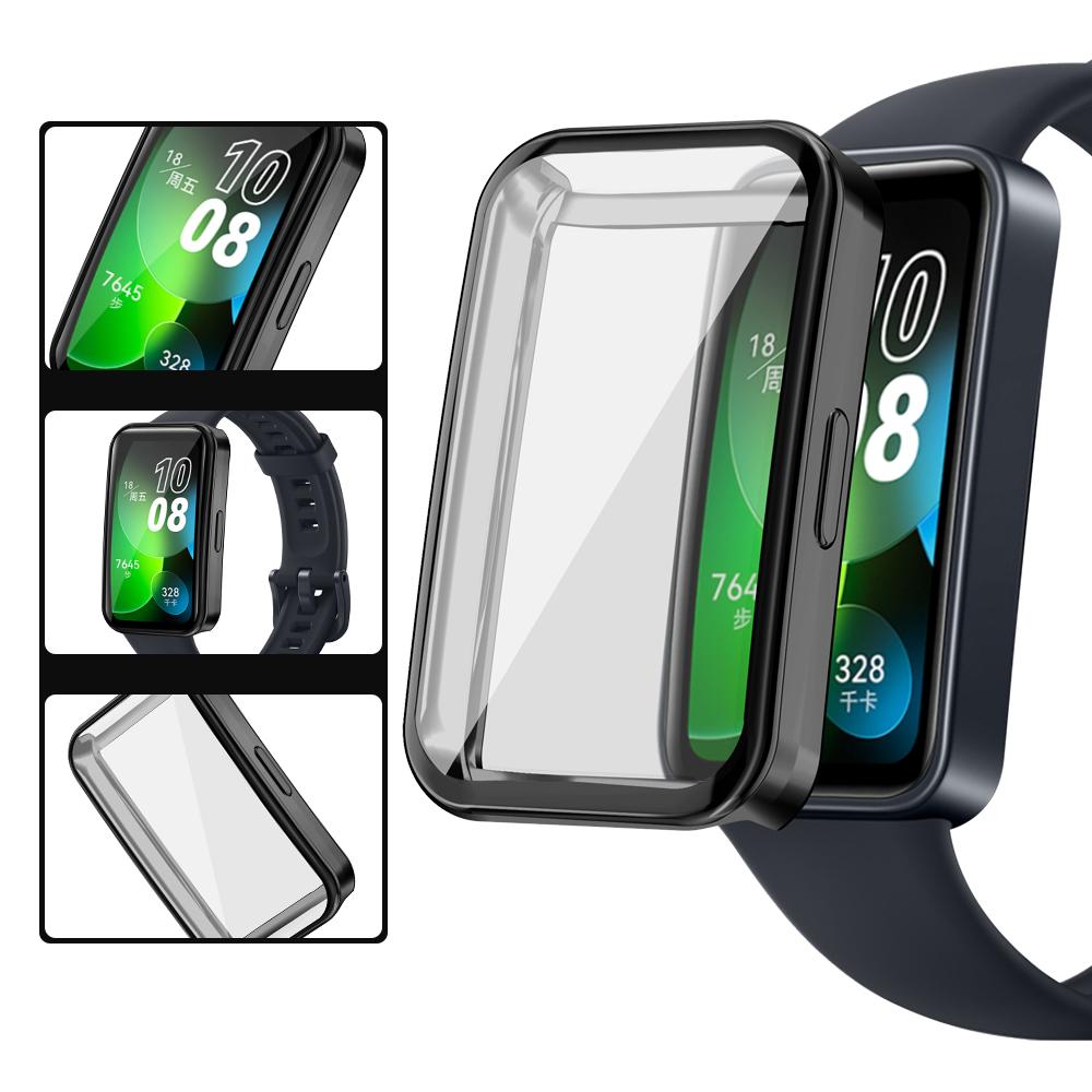 Мягкий ТПУ Чехол Для Huawei Band 10 9 8 Рамка Корпус Бампер Защитное Стекло Экран Браслет Band9 Полностью Прозрачный Защитный Чехол