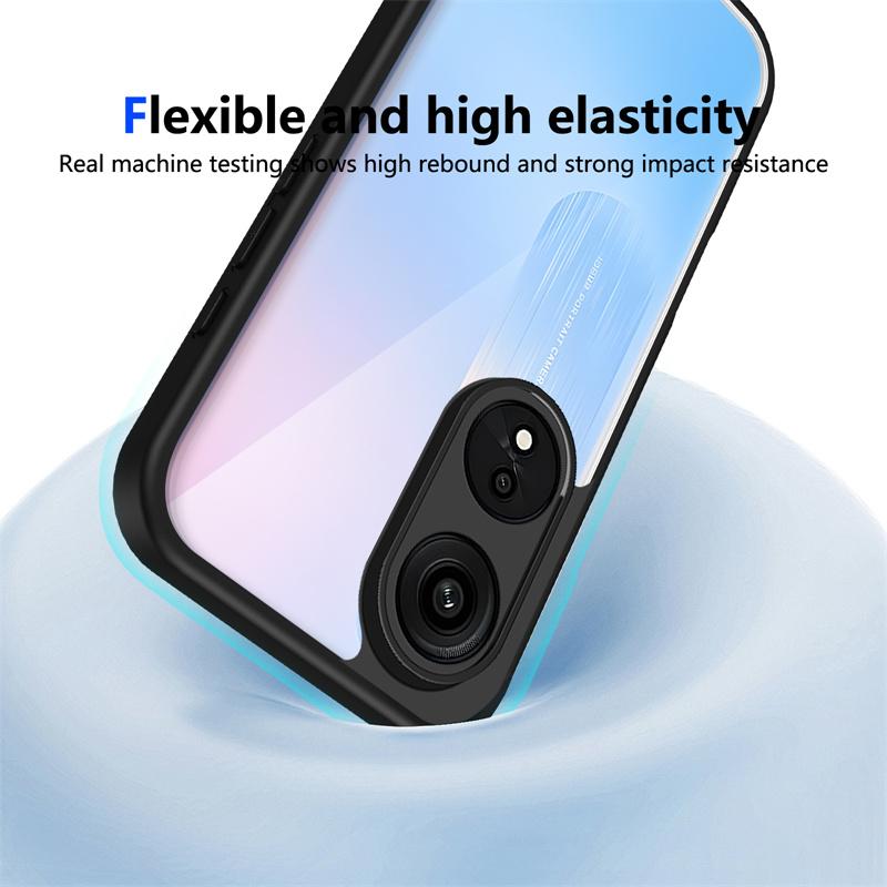 Чехол для Oppo Reno8 T 5G CPH2505 Противоударный Силиконовый TPU Бампер Прозрачная Задняя Панель Жесткий Чехол Матовый Чехол для Телефона для Oppo Reno 8T 5G CPH2505