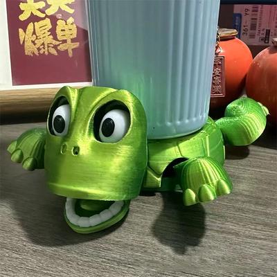 1 шт. Новый 3D-печатный подстаканник-черепаха, креативная подставка под чашку с испуганным выражением, забавная черепаха, игрушка, украшение для дома, офиса