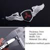 knpc3 For Mitsubishi L200 Pajero RALLIART ASX Lancer Outlander Mirage Eclipse Car Metal Chromed Emblem Front Hood Badge Decoration