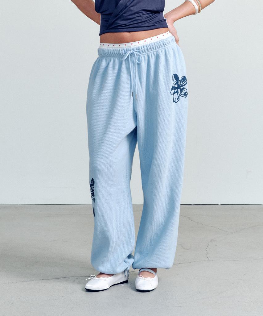 ASIF CALIE Spring Graphic Wide Pants Skyblue