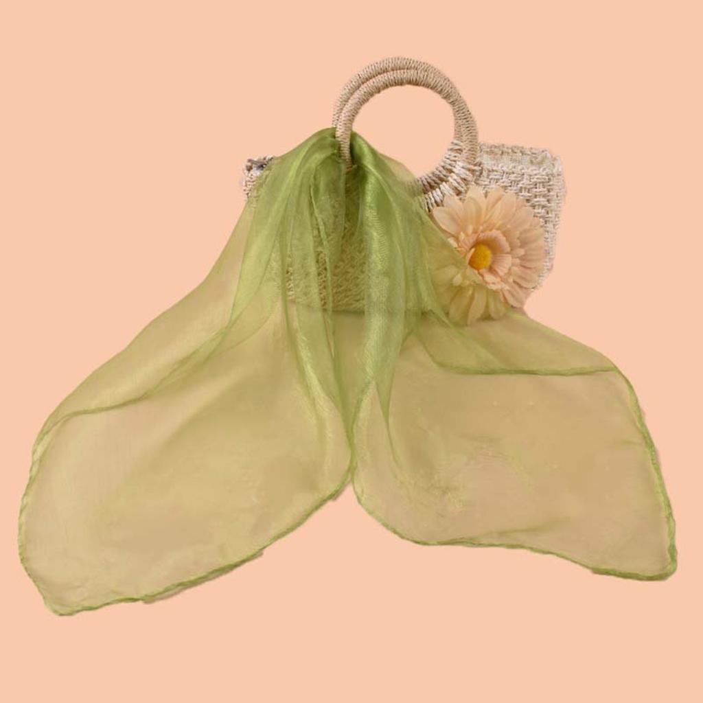 Retro 50s Inspired Square Scarf Multicolor Versatile Hair Decoration Neck Accessory Lightweight Sheer Neckerchief