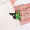 Custom Design Brooches Lapel Badges Frog And A Gun Enamel Pins Cartoon Cute Animal Jewelry Gift for Friends