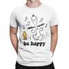 Snoopy And Woodstocks Be Happy Dance T Shirt For Unisex 100 Cotton Tshirt Round Collar Cartoon Tee Shirt Short Sleeve Clothes