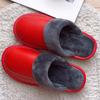 Plus Size 45 46 Unisex High Quality Genuine Leather Furry Slippers Men's Winter Home Casual Shoes Male Female Slippers