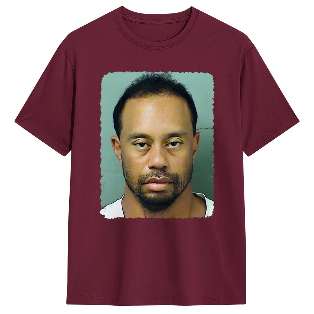 Unisexs TShirt Mugshot Tigers WWoods TShirts Hip Hop Summer Tees Streetwear Cotton Clothes Plus Size 6XL