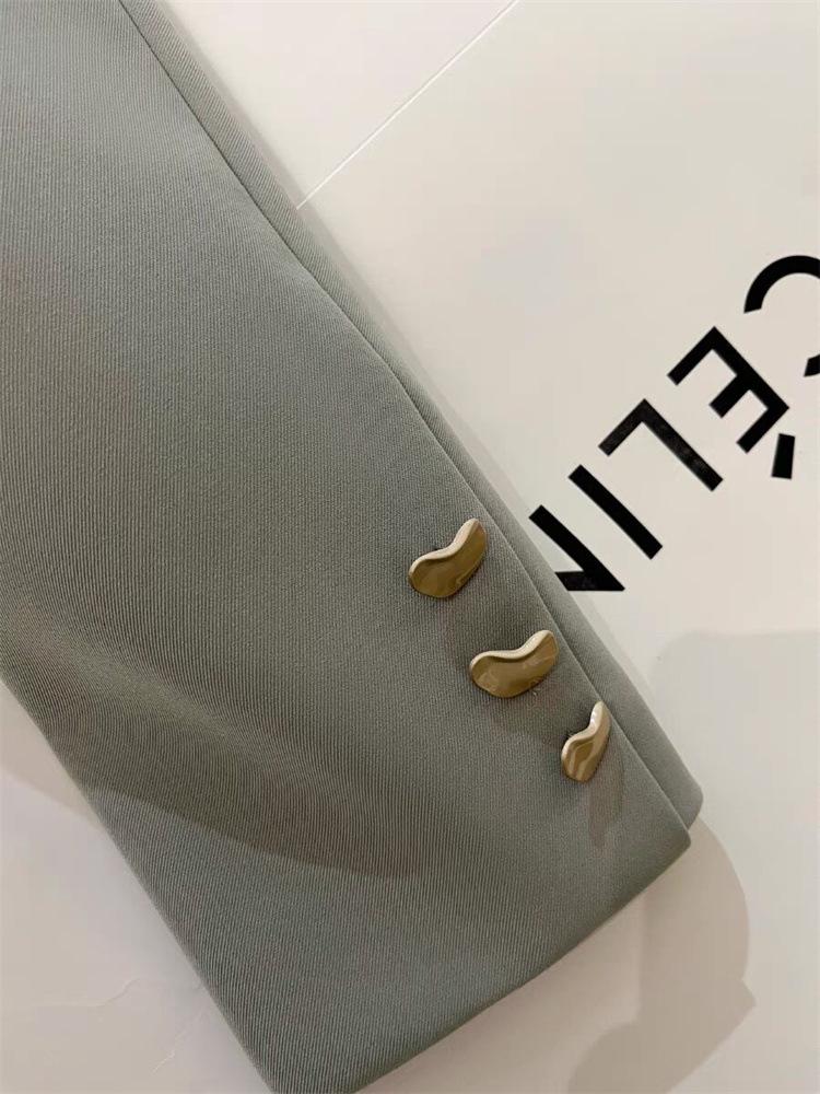 Женский серый текстурированный блейзер в британском стиле, весна/осень 2024