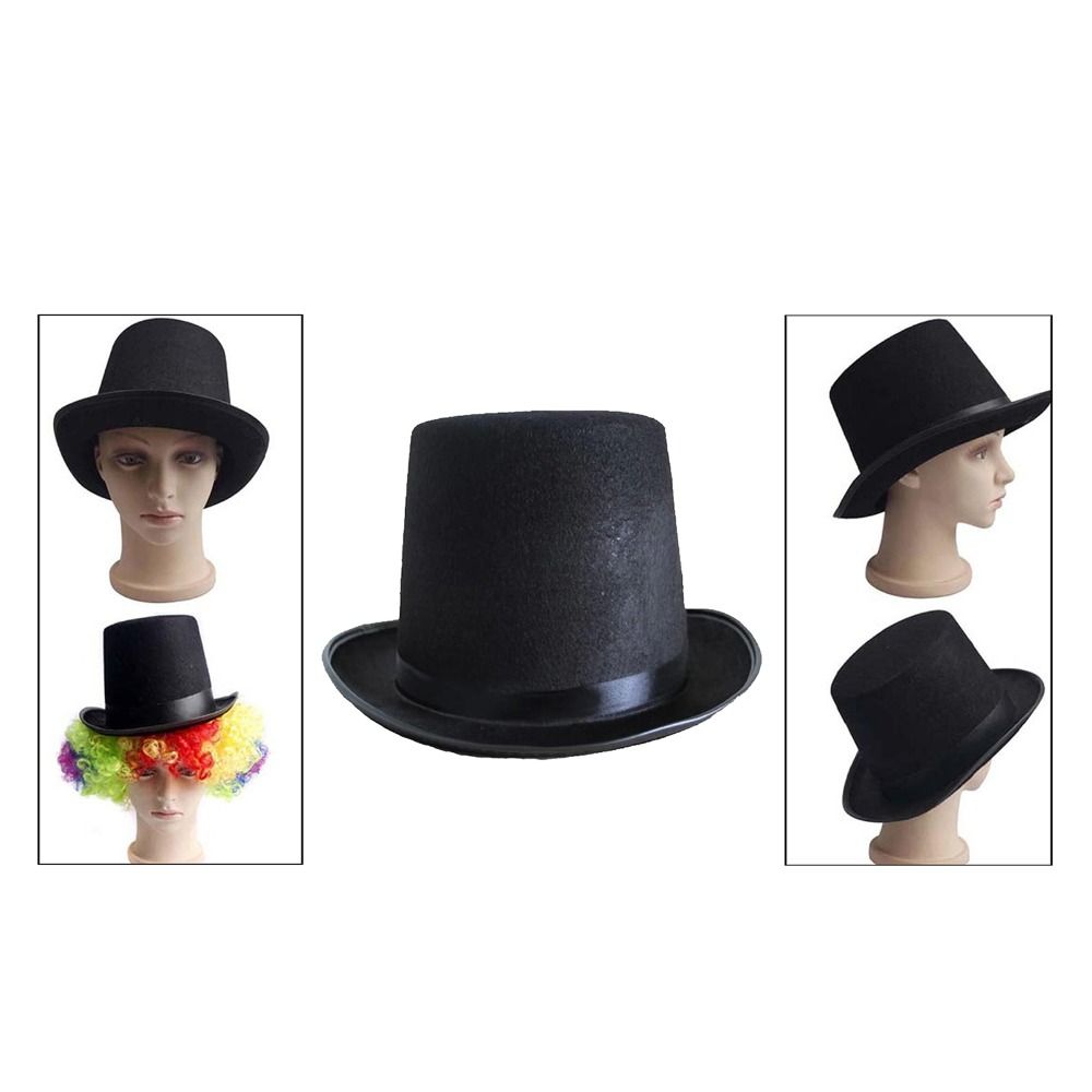 Fedora Hat Fancy Dress Costume Cosplay Bowler Top Hat Retro Top Cap Performed Hat Magician Top Hat