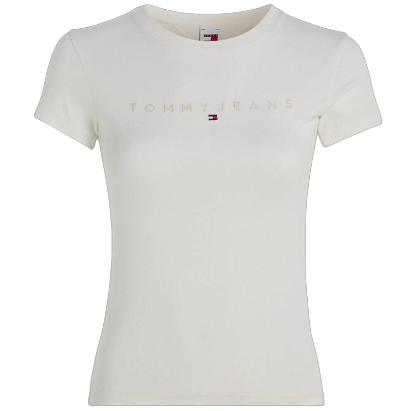Tommy Jeans T-Shirt Women' Cream Dw0Dw17827-Ybh