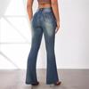 2024 Retro Slim-Fit Flared Stretch Embroidered Women's Jeans