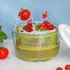 Yousheng Salad Spinner Small Vegetable Dehydrator One-Hand Operation Lettuce Washer And Spinner with Serving Bowl 3.5L Fruit Drainer Salad Dryer