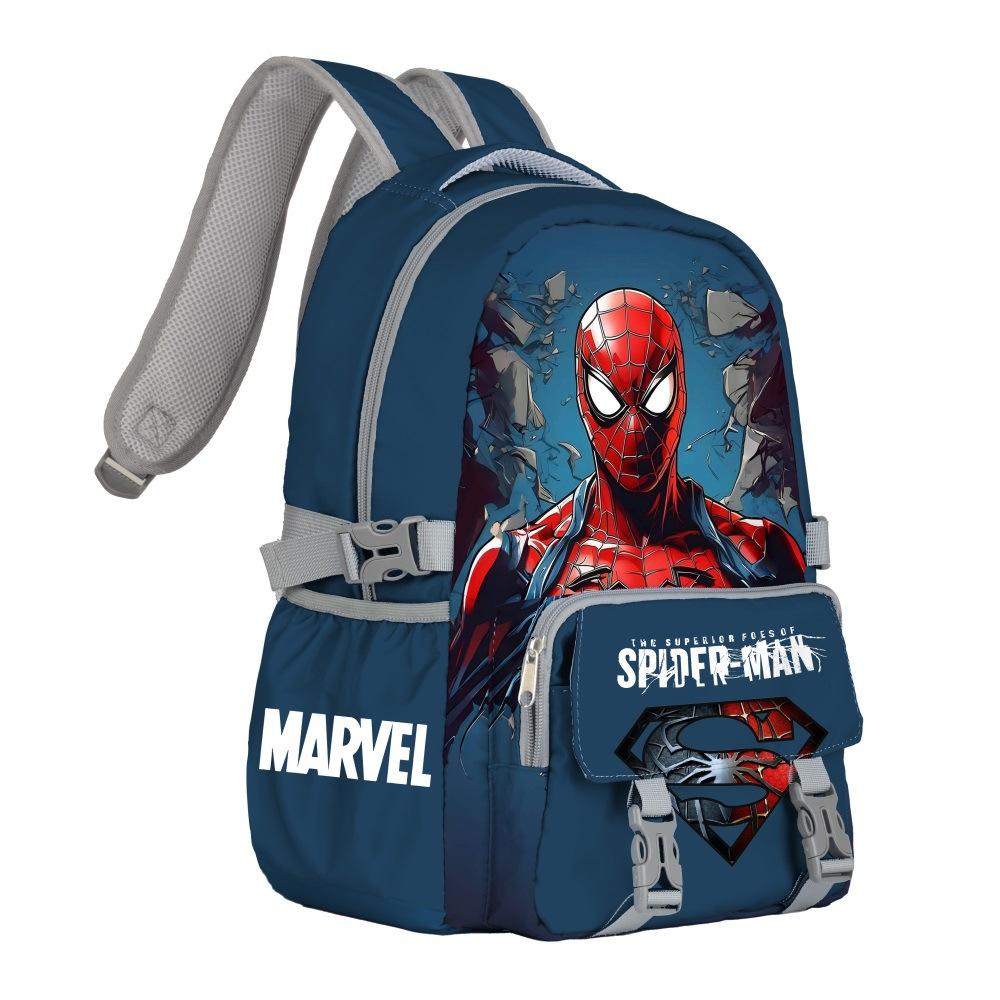 Полностью принтованный школьный рюкзак Marvel для ученика, большой вместимости, дышащий, с защитой спины, снижающий нагрузку, рюкзак для компьютера
