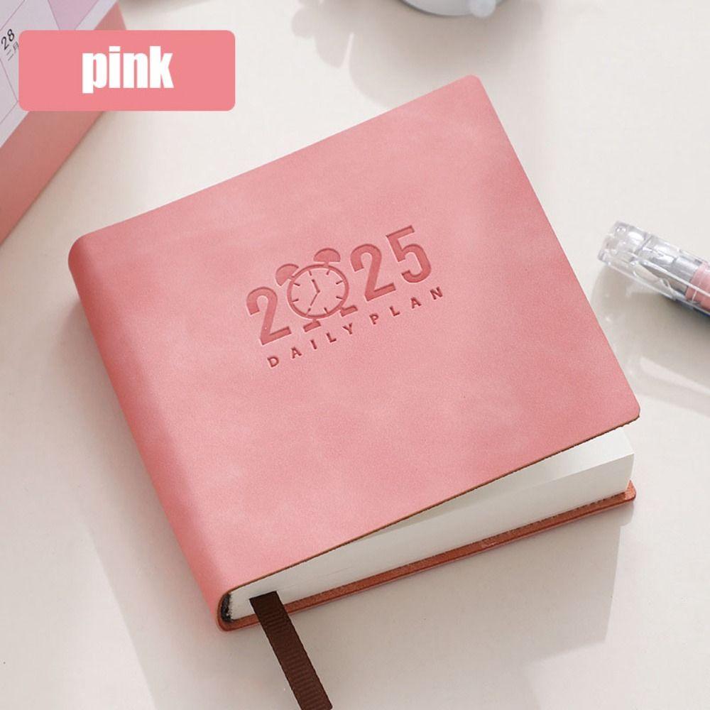 Square Notebook Time Management Daily Planner Stationery Pocket Schedule Book Student