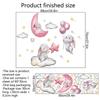 2024 New Wall Sticker Rabbit Cloud Balloon Star Wall Sticker Background Children's Room Decoration Wall Sticker Self Adhesive