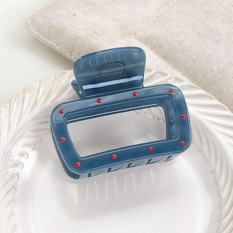 Dusty Blue Hair Jaw Clips Strong Hold Durable Plastic Cute Hair Clips for Women Girls Daily Styling Short Trips