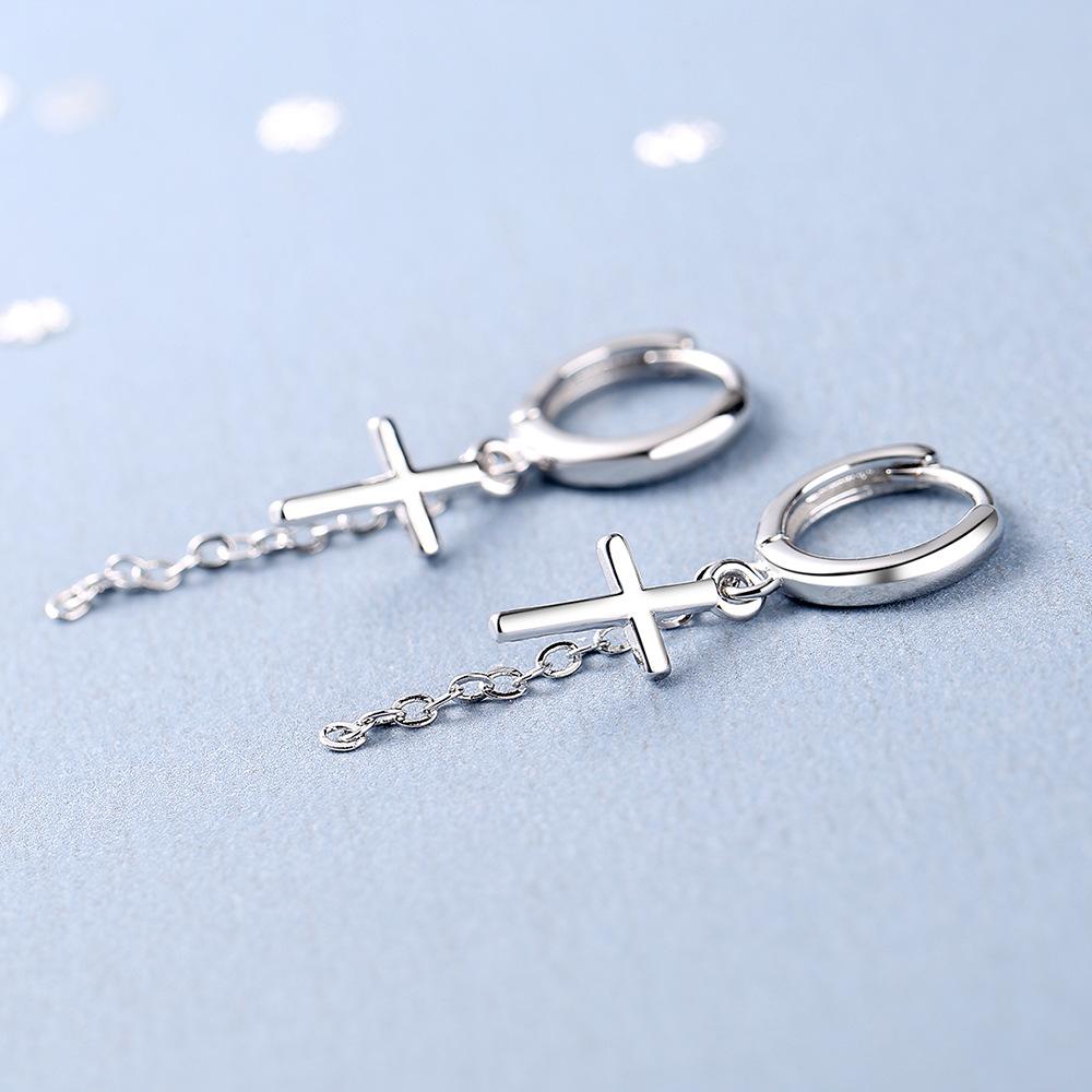 BELLA BOX Серьги-цепочки с крестом, ювелирные изделия, оптовая продажа подарка для свадебной вечеринки