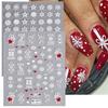Christmas Nail Stickers Festive Snowflakes Cartoon Elk Three-dimensional Nail Art Decal Women Accessories
