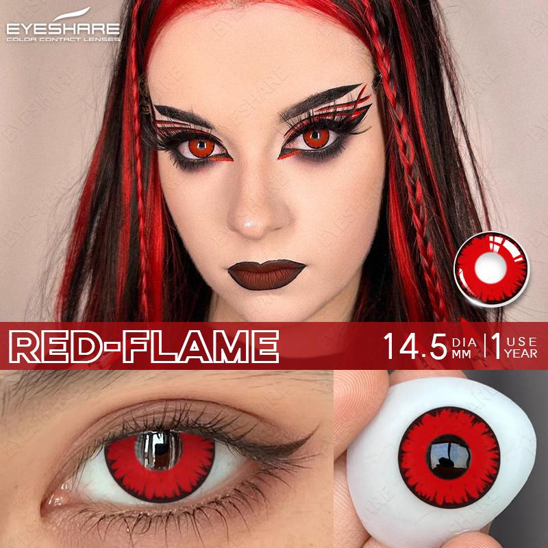 Eyeshare Линзы для косплея на Хэллоуин, цветные контактные линзы для глаз, 1 пара, затемненные линзы для глаз, цветные линзы для глаз, белые контактные линзы