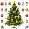 16Pcs Christmas Tree Hangers Xmas Style Easy To Hang Create Atmosphere Festive Santa Claus Decorations Pendant