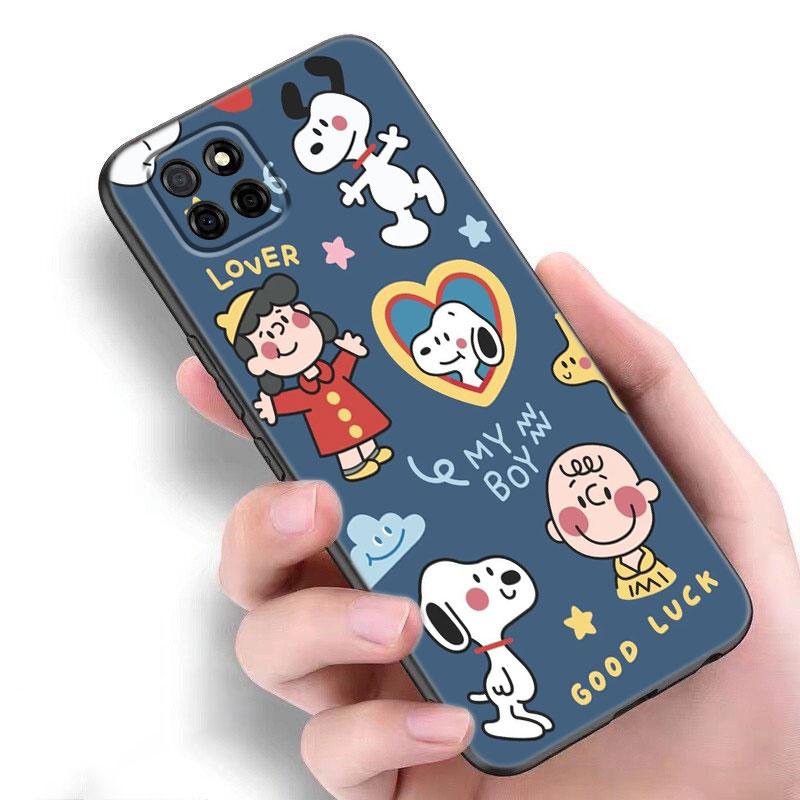 Cartoon Kawaii Snoopy Phone Case For Samsung A13 A22 A24 A32 A23 A25 A34 A35 A52S A53 A54 A55 A73 5G A12 A14 A15 A31 A33 A50 A51