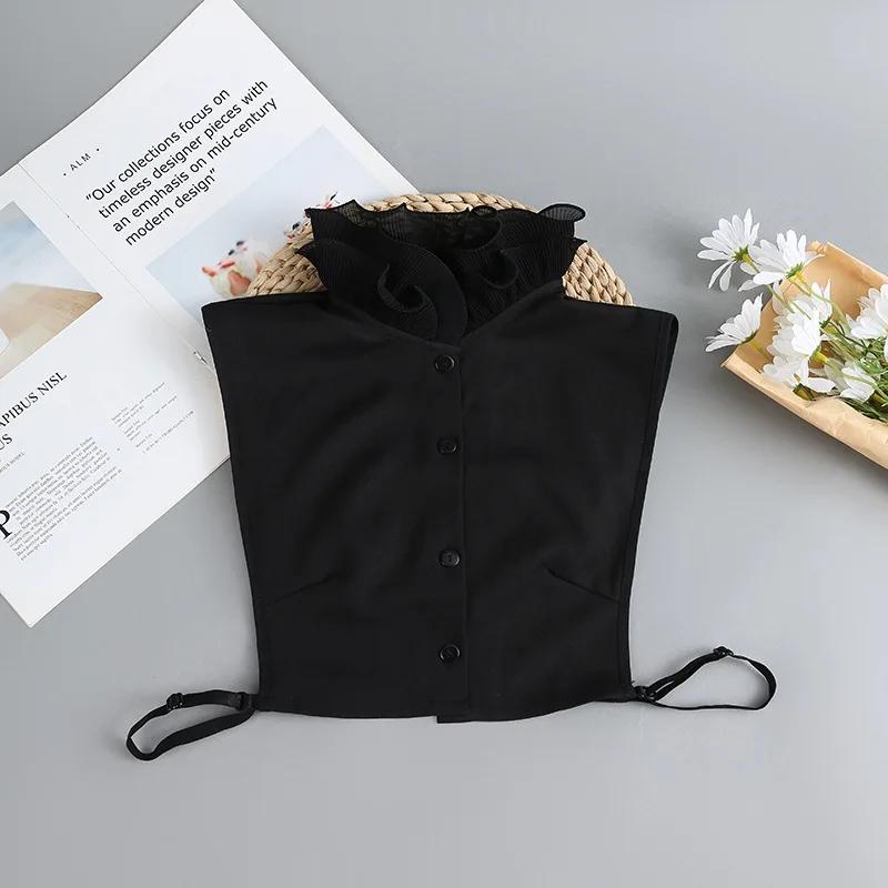 Korean Style Shirt Fake Collar for Women Blouse Tops Shoulder Detachable Shirt Collars Girls Lapel Blouse Top False Collar