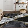 Luxury Black Marble Print Kitchen Mat Soft Thickened Kitchen Floor Mat Waterproof Non-slip Oil-proof Floor Mat Runner Rug