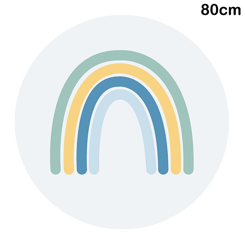 Радужный пушистый ковер для гостиной с кисточками, белый ворсистый ковер для спальни, складной детский ковер, мягкий игровой коврик для детей