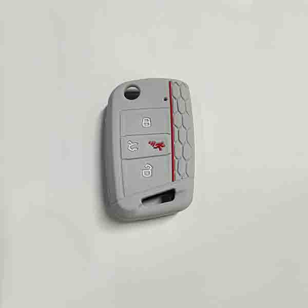 Силиконовый чехол для ключей с 3 кнопками, чехол-брелок для VW Golf 7 Mk7, аксессуары для защиты ключей автомобиля