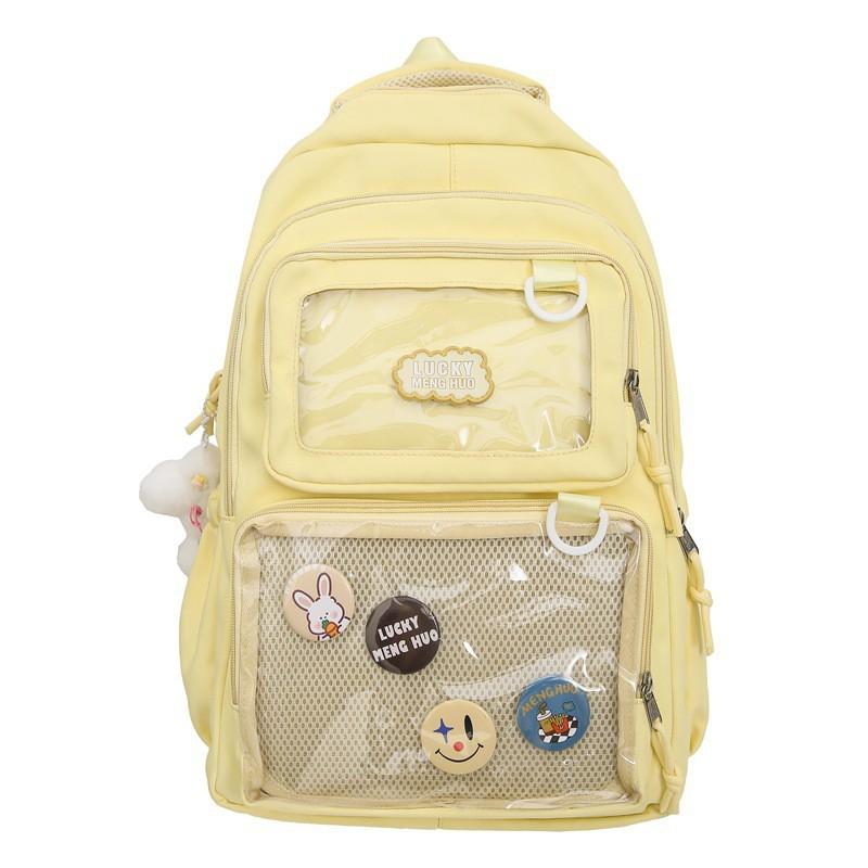Japanese All-match High-face Value Large-capacity JK Transparent Pain Bag Light Schoolbag Women's Simple Backpack