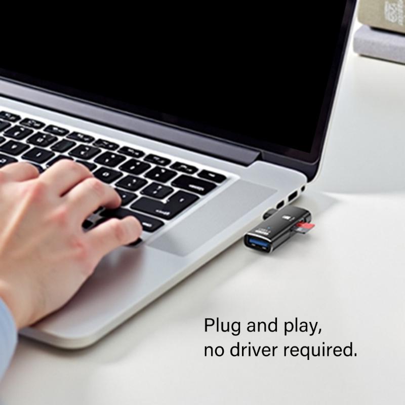 Алюминиевый USB Type-C Линк для передачи данных Маленький кард-ридер для карт памяти USB Быстрый процессор Для камеры Ноутбука Телефона Планшета И Компьютера