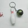 New Design Bowling metal Keychain Car Key Chain Key Ring Sports Keyring pendant For Man Women Gift #1-17164