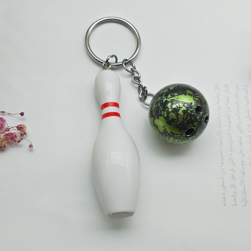 New Design Bowling metal Keychain Car Key Chain Key Ring Sports Keyring pendant For Man Women Gift #1-17164
