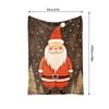 Tuniu Cute Santa Claus Print Fleece Blanket for Bed Sofa Home Decor Gift