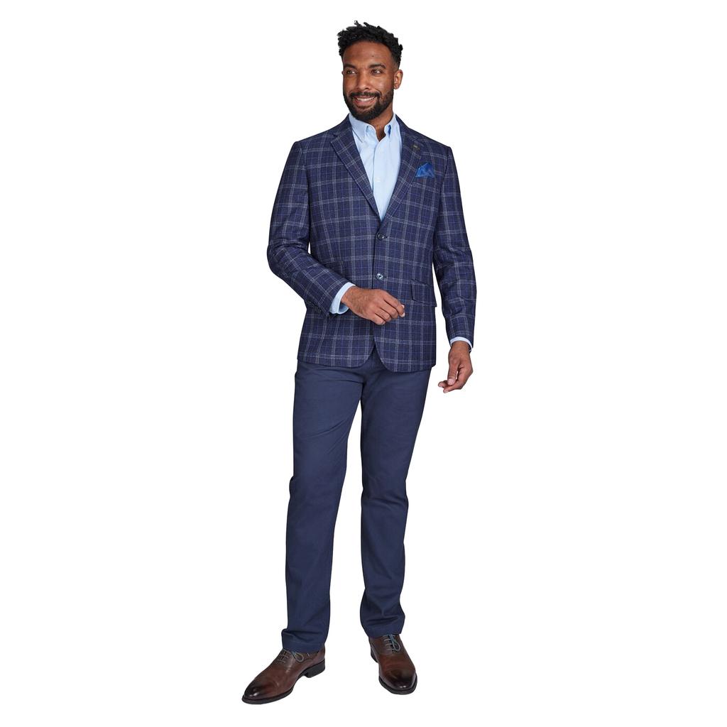 Raging Bull Mens Checked Wool Blazer