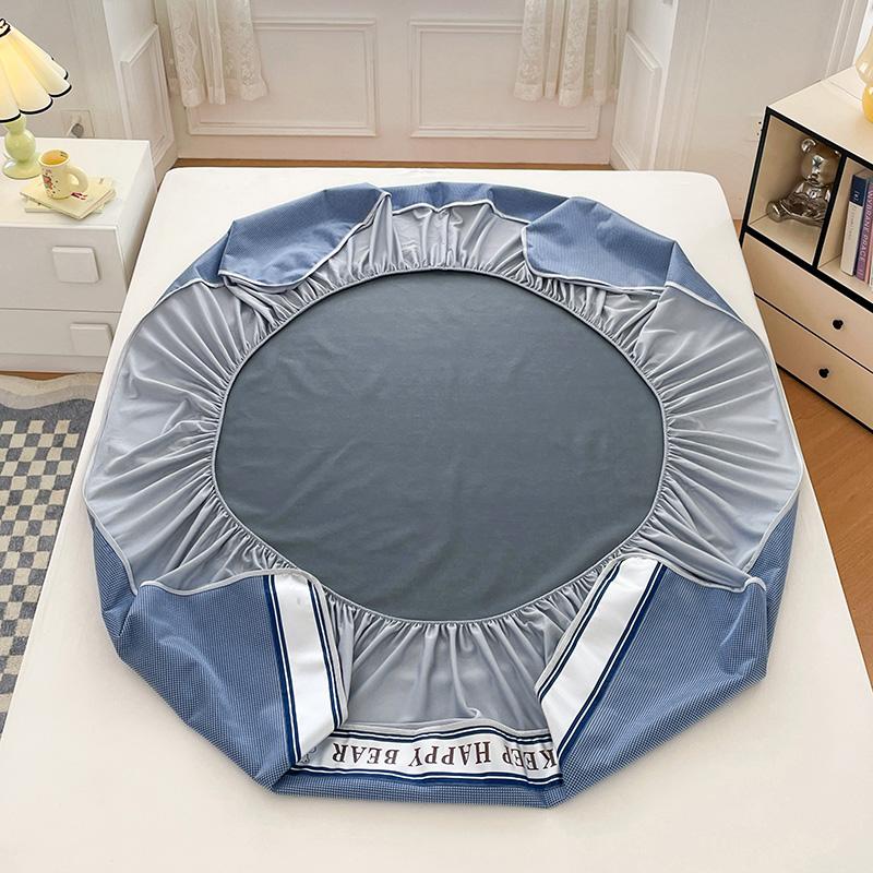 Sleeping grid A-class teddy bear bed sheet 1800D carbon light mat ice silk mat cooling mat