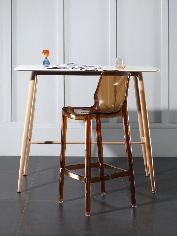 Nordic Transparent Acrylic High Bar Stool - Modern Home Bar Chair for Kitchen/Counter