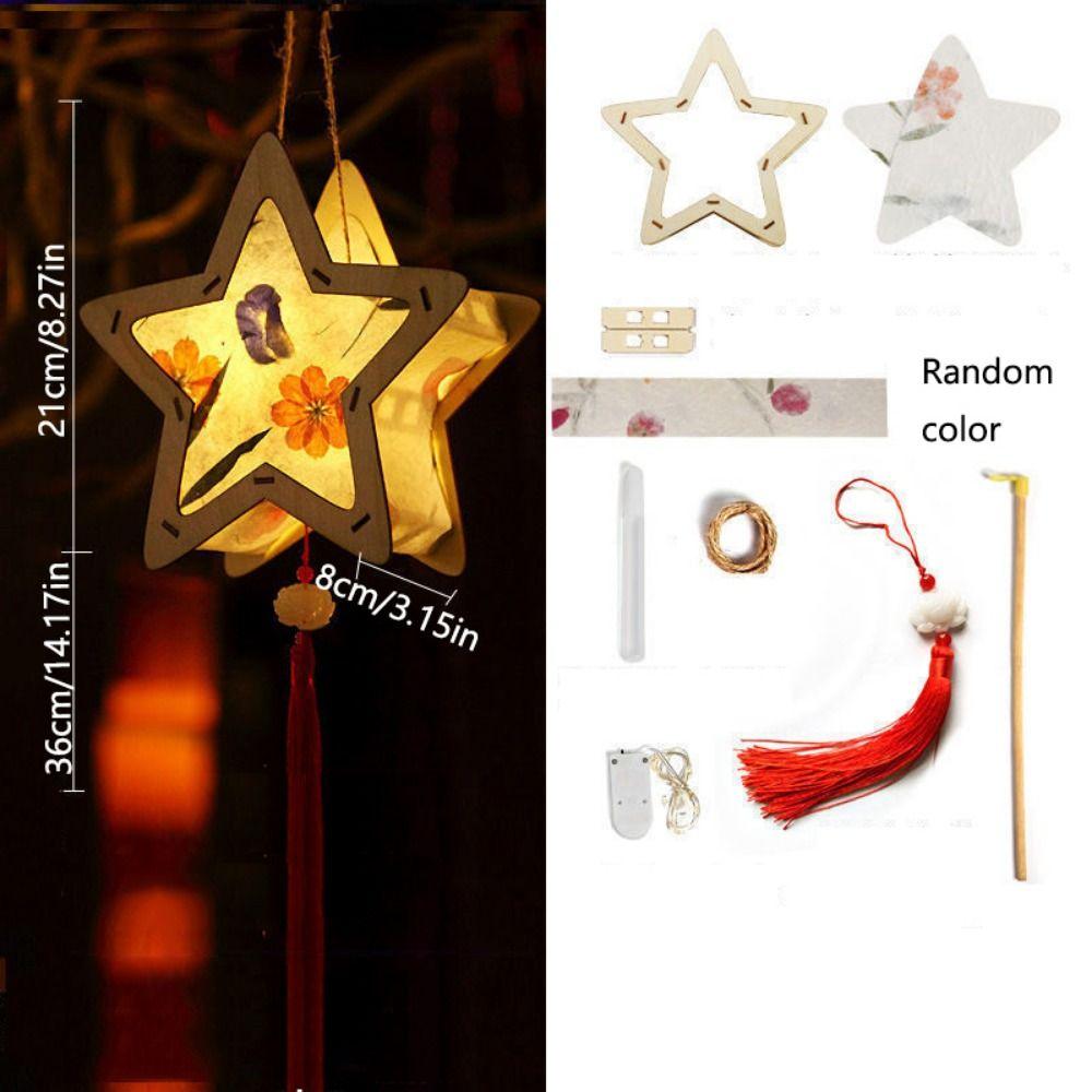 Светодиодный фонарь Праздника середины осени Деревянный художественный фонарь Ручная работа Подвесная лампа Декор для вечеринки