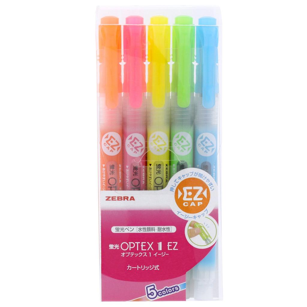 Zebra Highlighter Optex 1 EZ 5 Colors WKS11-5C