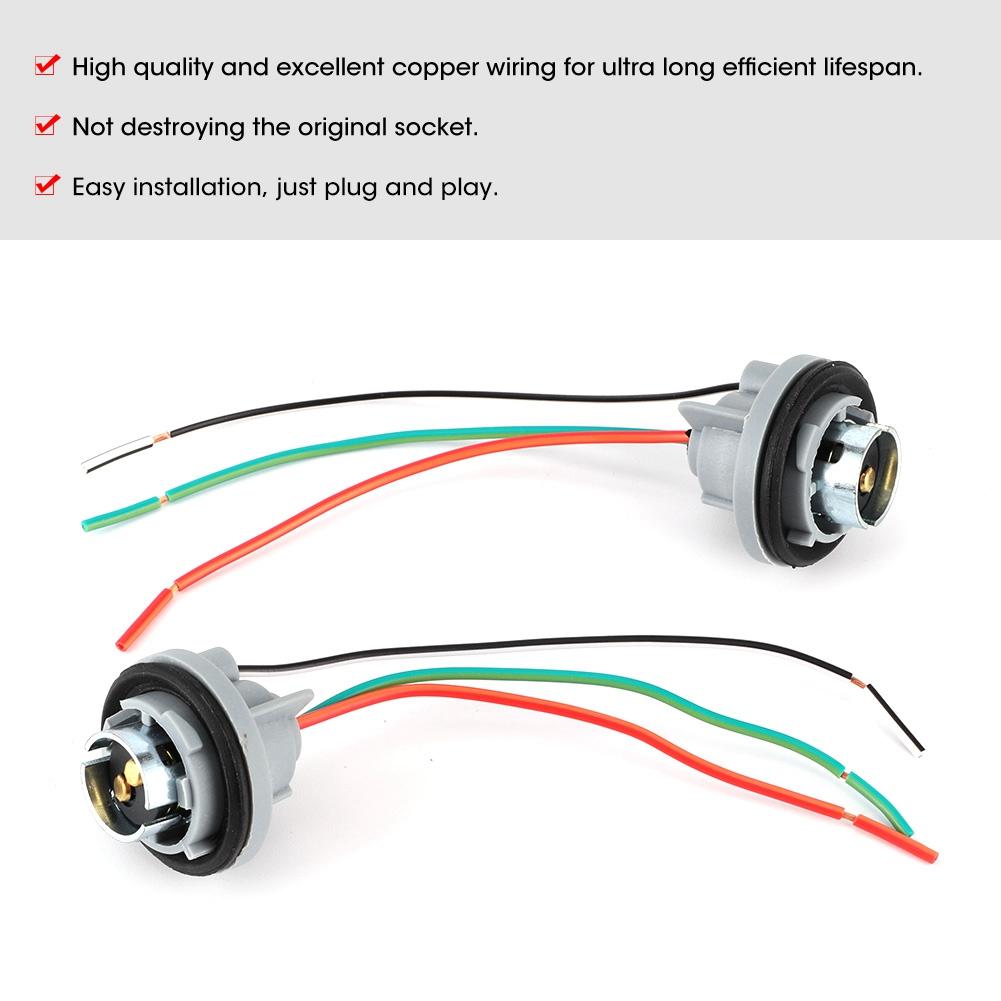 BAY15D 1157 Адаптер патрона лампы с железным сердечником Цоколь Разъем Жгут Проводка Штекер для стоп-сигнала и указателя поворота