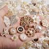 10/20/30/50pcs Random Mix ABS Pearl Charm For Jewelry Making Supplies Heart Flower Round Enamel Junk Cases Charms DIY Phone Case