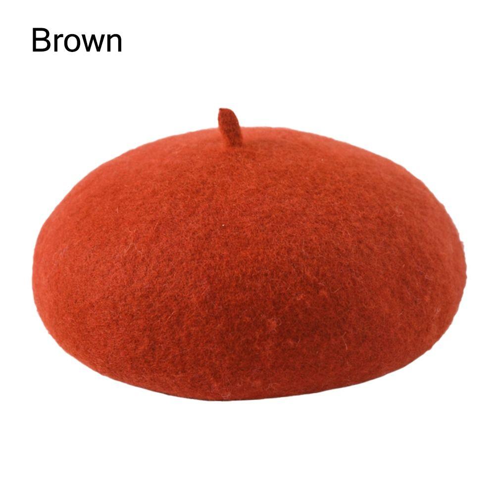 Warm Wool Beret Hats Solid Color Women's Painter Hat Solid Artist Beret  Autumn Winter
