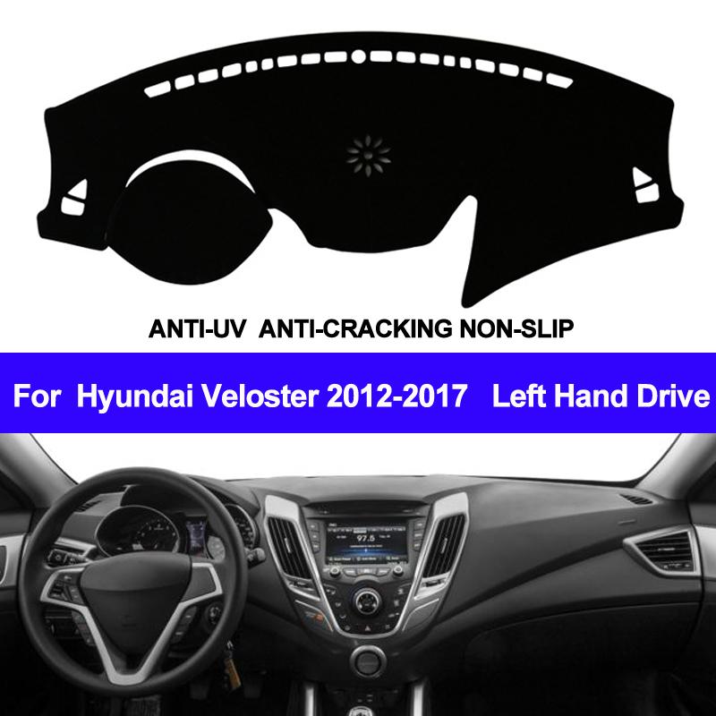 TAIJS Накладка на панель приборов автомобиля для Hyundai Veloster 2012 2013 2014 2015 2016 2017 Коврик на панель Антисолнце Анти-УФ Противоскользящий