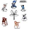 2PCS Universal Baby Safety Belt Adjustable Seat Fixed Belt Multicolor 5 Point Safety Belt  Harness