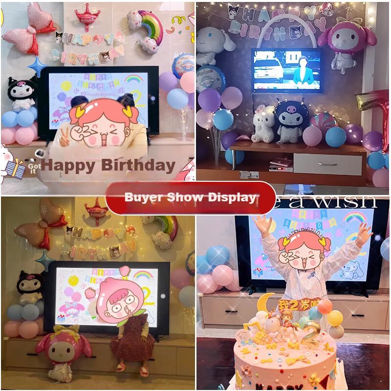 Birthday Scene Decoration, Girl's Birthday Balloon Decorations, Children's First Birthday Celebration, Melody Projection Set