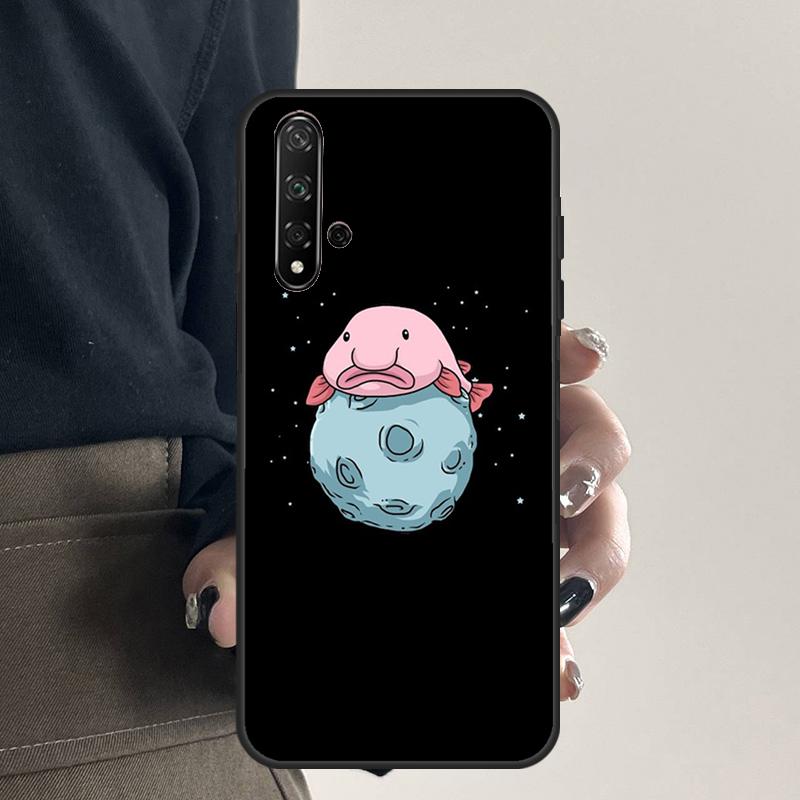 Cartoon Blobfish For Huawei Nova 12i 12s 7i 8i 11i 9 10 SE Y91 Y90 Y60 Y70 Y72 Y61 P30 P40 Lite P60 Pro Case
